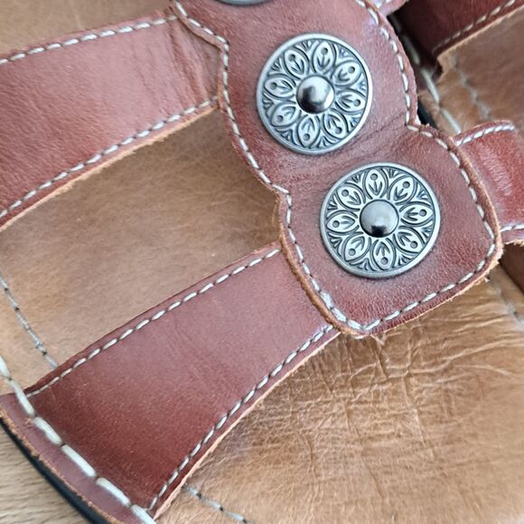 Josef Seibel Tonga 25 Brown Leather Strap Sandals Women’s 39 US 8.5 Gladiator - Picture 12 of 13